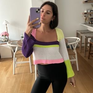 Random Multicolor crochet top